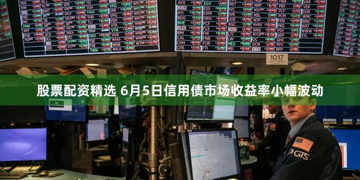 股票配资精选 6月5日信用债市场收益率小幅波动