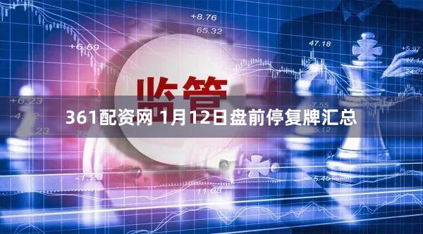 361配资网 1月12日盘前停复牌汇总