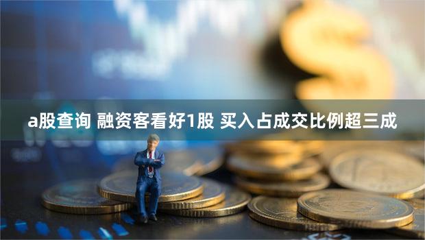 a股查询 融资客看好1股 买入占成交比例超三成