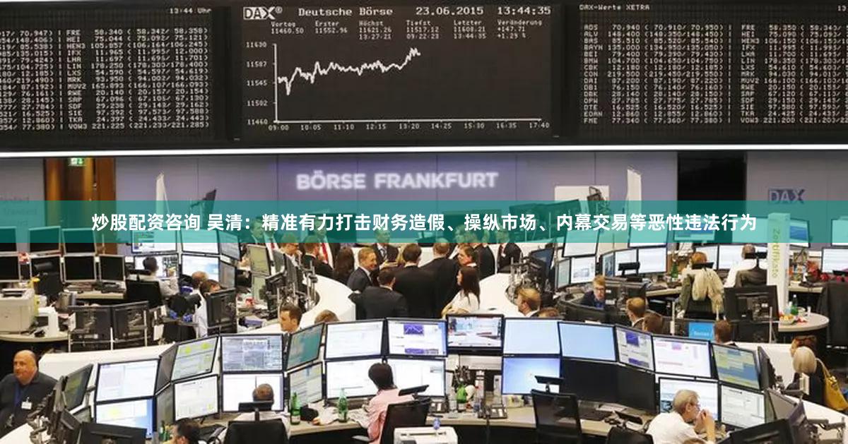 炒股配资咨询 吴清：精准有力打击财务造假、操纵市场、内幕交易等恶性违法行为